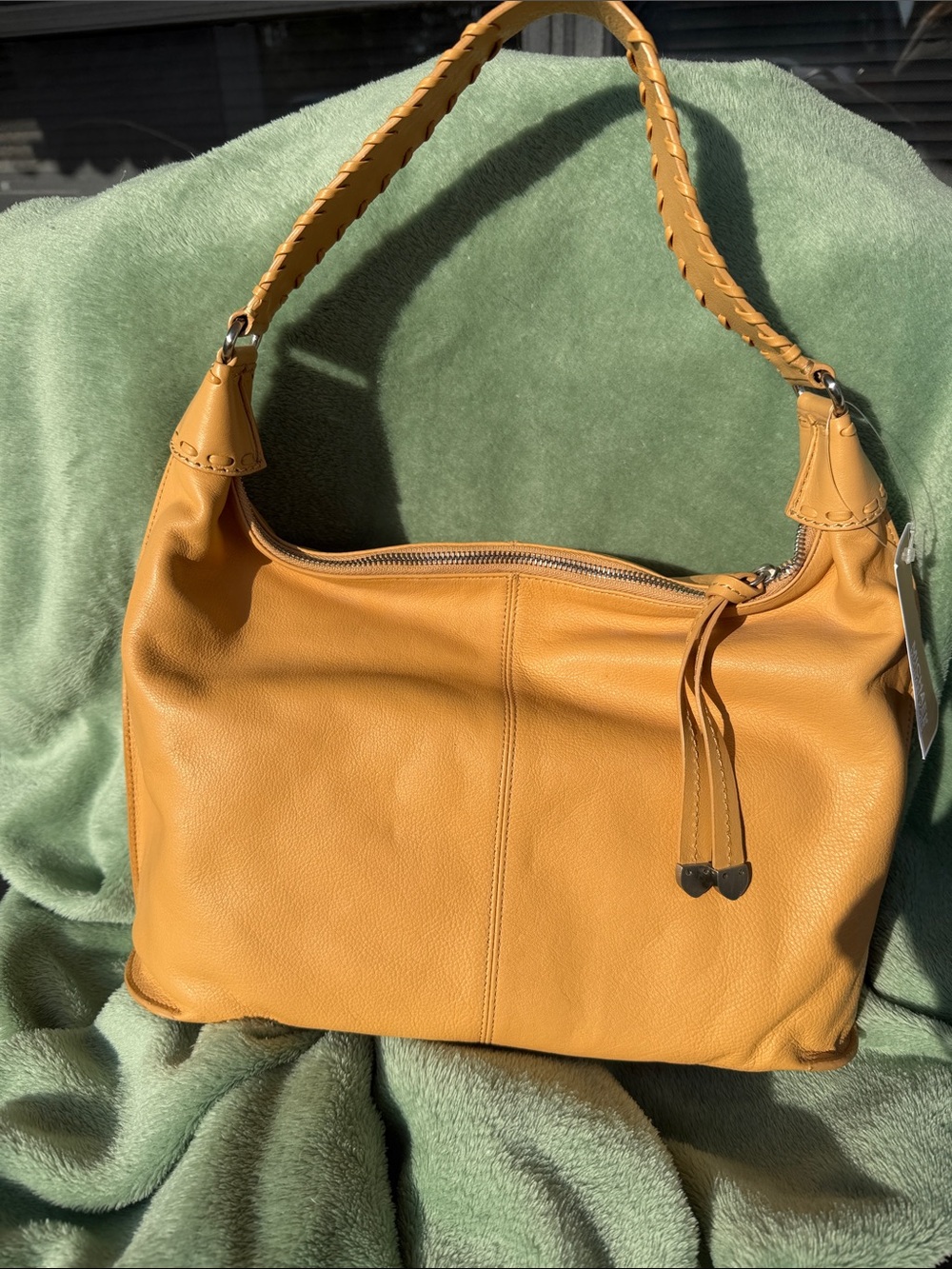 Michael Kors Caramel Tan Leather Shoulder Bag with Braided Handle - Picture 6 of 7